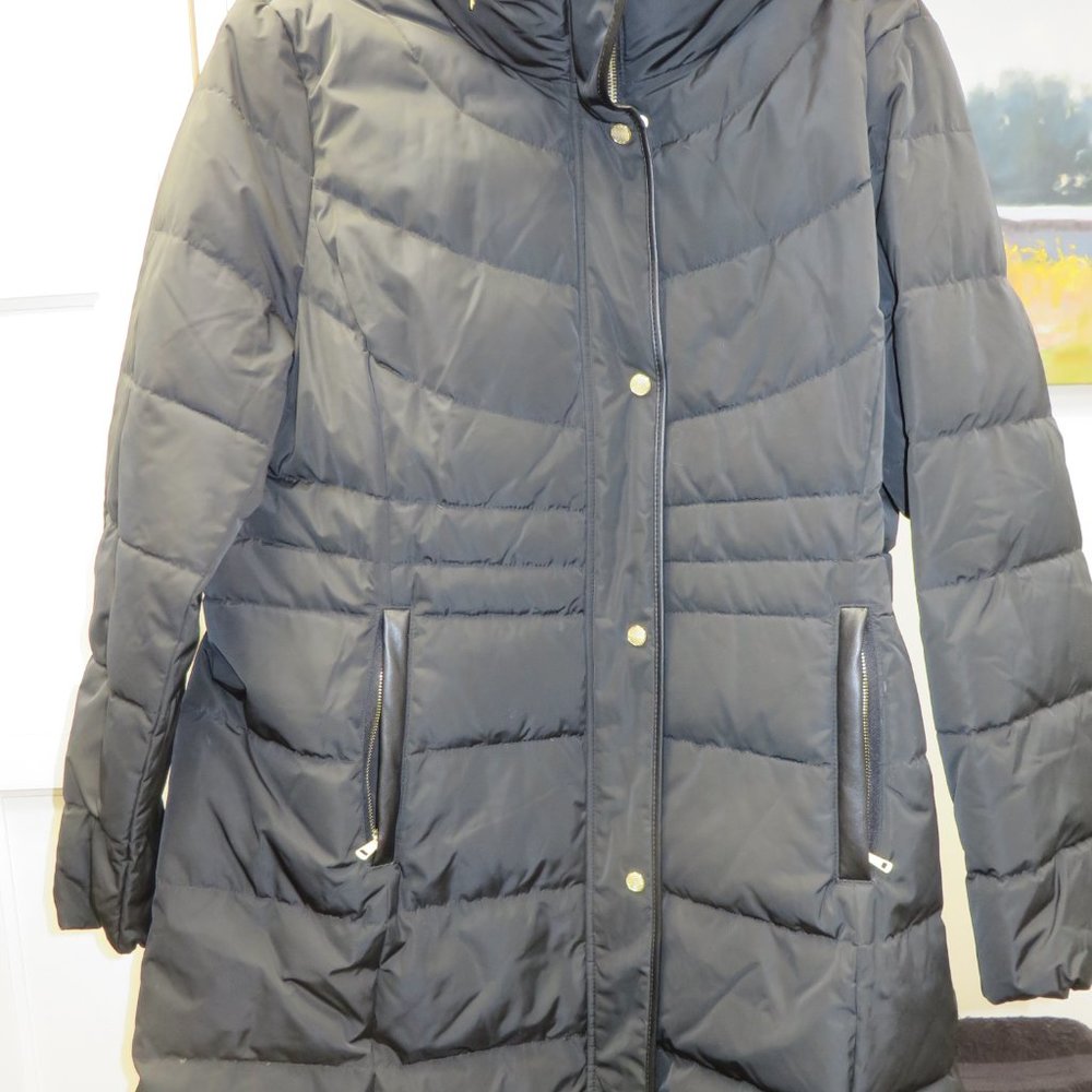 COLE HAAN Black Puffer Coat XXL